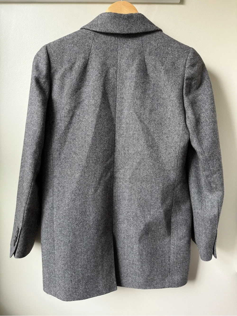 MADEWELL Larsen Blazer Herringbone Preppy Academia Classic Oversized‎ Wool XS